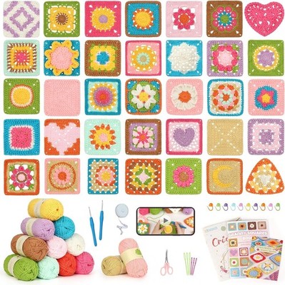 Katech Crochet Kit for Beginners-Crochet Kit for Adults Kids w/Step-by-Step Vide