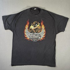 Harley Davidson T Shirt Mens 2XL Taz Looney Tunes Biker Motorcycle