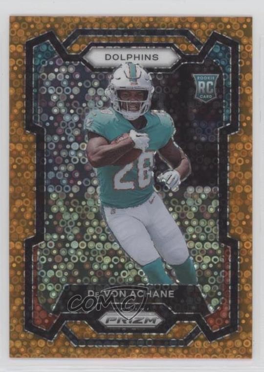 2023 Panini Prizm Rookies Disco Prizm De'Von Achane #365 18jt