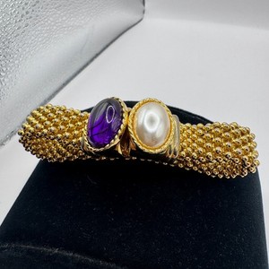 Authentic Collection Elizabeth Taylor White Diamonds Bracelet,Faux Gems,Gold Plated,Luxury