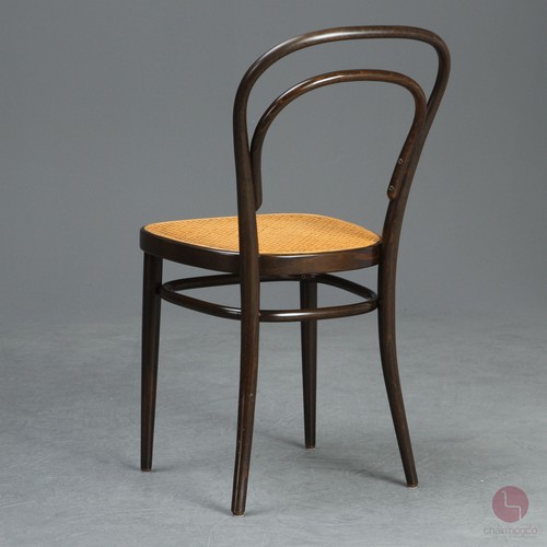 Thonet 214 Wiener Kaffeehausstuhl Bugholz Stuhl Nussbaum Braun schöne Patina - Bild 2 von 22