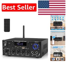 Versatile HiFi 2 Channel 500W Amplifier with Remote and Echo - Great for Karaoke