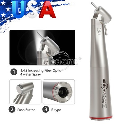 Abdent Dental 1:4.2 Increasing Contra Angle Handpiece Fiber Optic LED External