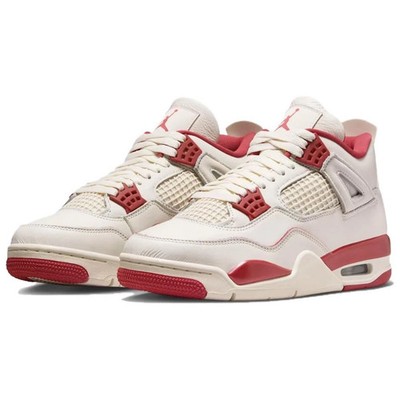 Nike Air Jordan 4 HV0823-108 Cream Red Leather Basketball Sneakers For Men Women