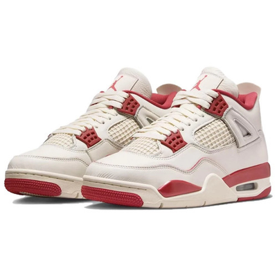 #ad Nike Air Jordan 4 HV0823 108 Cream Red Leather Basketball Sneakers For Men Women $289.00