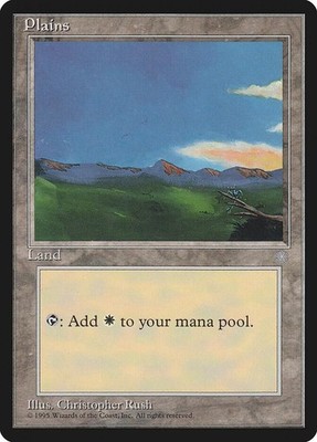 20 Basic Land #345 - SAME ART - Plains - Ice Age - MP-NM - Magic MTG FTG