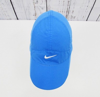 Vintage Y2K Nike Featherlight Tailwind Hat Blue Dri-Fit 7 Panel Running Cap