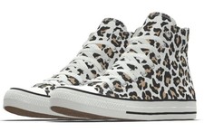 Converse Glow-in-the-Dark Leopard Cheetah Coated Canvas High-Top Shoes Mn's 13