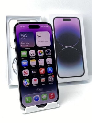 Apple iPhone 14 Pro A2650 256GB Deep Purple 98% battery health Unlocked device