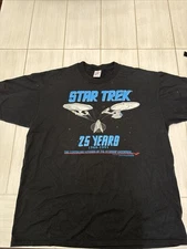 Vintage Star Trek T Shirt 1991 25 Years 50/50 Screen Stars Best Tag Size XL