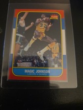 1986-87 Fleer Basketball Magic Johnson Set Break Card #53 Pack Fresh!