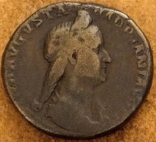 ROMAN COIN BRONZE SESTERTIUS SABINA WIFE OF HADRIAN, Rev. VESTA NOV @ 1.16