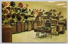 Vintage Phonographs at Thomas Edison's Winter Home Postcard Ft. Myers FL