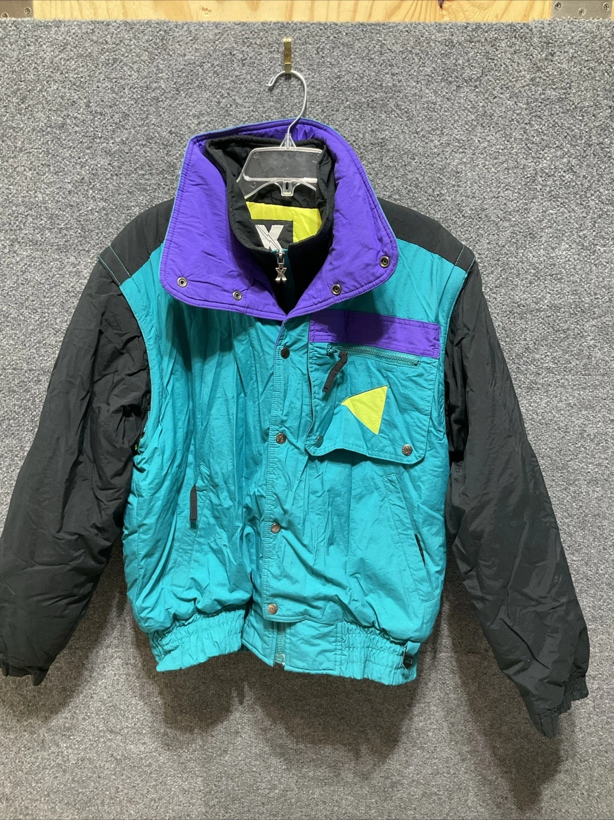 Vintage 90s XSTATX Snow Jacket - Removable Sleeves -Waterproof EUC