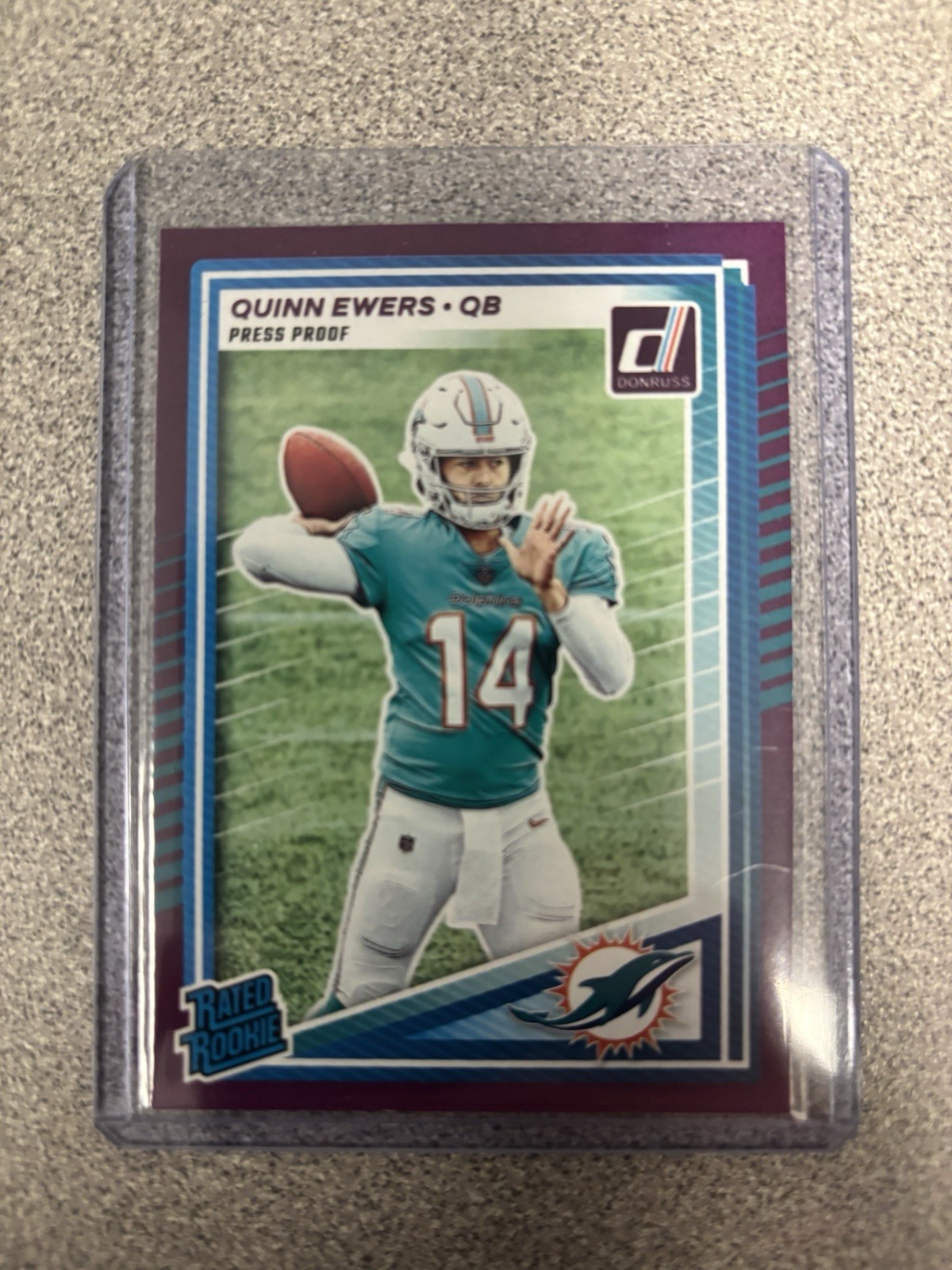 2025 Panini Donruss - Quinn Ewers Purple Press Proof Rated Rookie #342