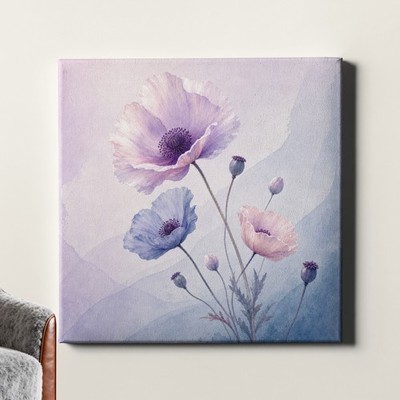 Pastel Floral Wave Art Print Abstract Gradient Pattern