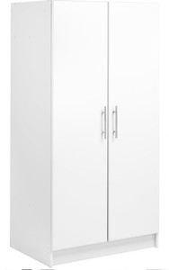White 2-Door Freestanding Wardrobe.has some dent and scratches