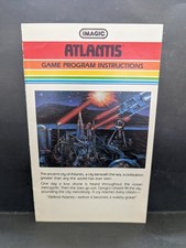 Atlantis Game Atari 2600 Owner's Manual Original Authentic