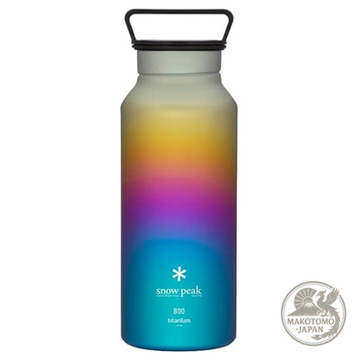 Snow Peak Aurora Bottle 800 Rainbow TW-800-RA Titanium Trinkflasche Japan Camp