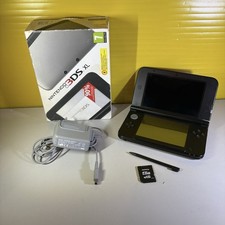 NINTENDO 3DS XL CONSOLE Nero + Caricatore pennino ed sd da 4 gb CON SCATOLA