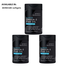 Sports Research Omega-3 Fish Oil 1250 Triple Strength Wild Alaska Pollock