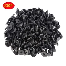 200 Pcs 8mm Car Hole Plastic Rivets Fastener Fender Bumper Push Pin Clips