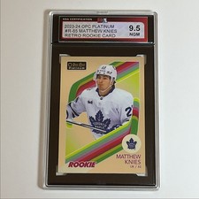 2023-24 OPC Platinum Retro Rookie Matthew Knies Rookie KSA 9.5 Toronto Maple