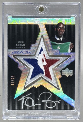 Kevin Garnett 2007 Upper Deck Black #ASAU-KG Logoman All Star Patch Auto 1/25