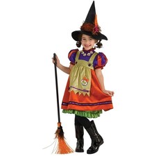 Orange Classic Witch Girls Halloween Dress Up Costume by Rubies Size Lg 12-14