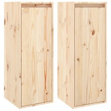 Hängeschrank Wandschränke 2 Stk. 30x30x80 Cm Massivholz Kiefer Schränkchen
