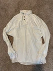 Civil War Reproduction Cotton White Used Shirt Pewter Buttons Adult Medium