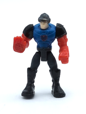 #ad 2.25quot; Blue amp; Black Figure w Magnet in Glove amp; Foot Magforce 1997 Toys R Us $4.95