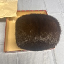 Vintage Mink Fur Hand Muff Saks Fifth Avenue Original Box Exelent Condition