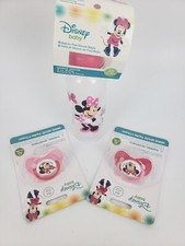 Disney Baby Minnie Mouse Set - 9 oz Bottle - Pacifier Chupon x2 - 3 Pieces