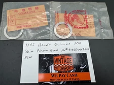 NOS Honda Genuine OEM Shim Pinion Gear Part # 41456-MG9-000 New 2 Pcs