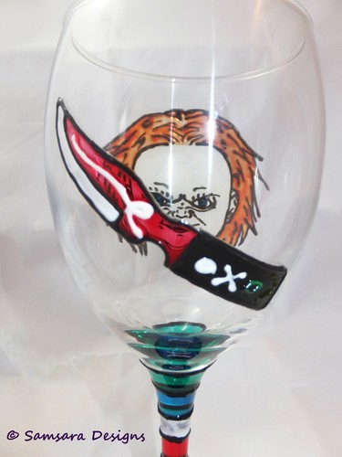 Gioco Bambini Chucky Vino Gin Birra Calice Vetro Cult Gotico Halloween Regalo Horror - Foto 5 di 8