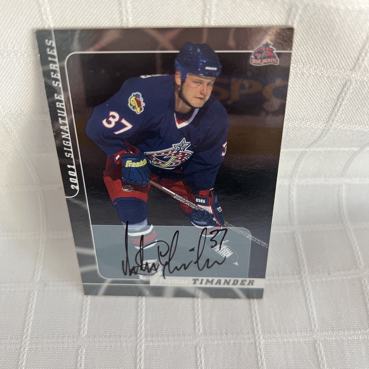 Mattias Timander 2000-01 In The Game Auto Sig NHL Blue Jackets