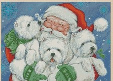 Christmas Westies Counted Cross Stitch Chart No.4-429 