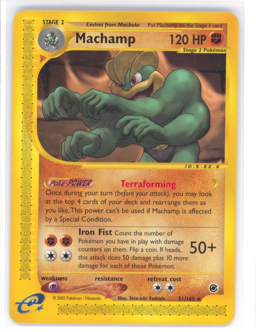 Machamp 51/165 Expedition Rare WOTC E Series Pokemon TCG Card NM 0321#83
