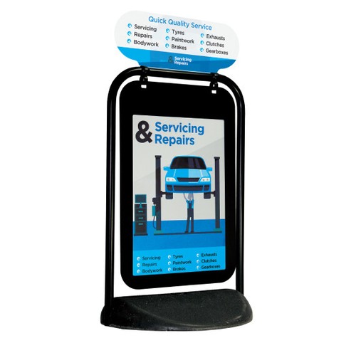 Pavement panel Swing Sign 500x750mm aluminium - Custom printed to your design - Picture 6 of 28