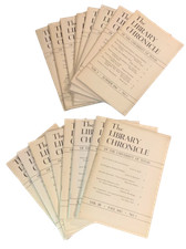 Joseph ed Jones / Library Chronicle of the University of Texas Vol I IV 1st ed