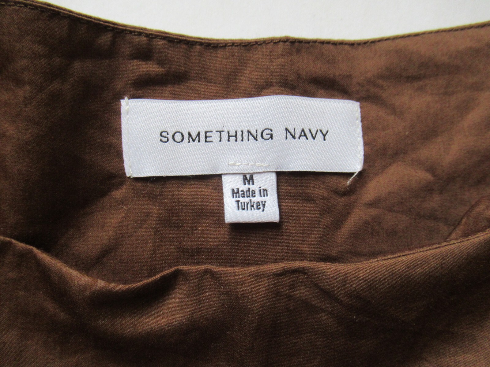 Something Navy brown pullover blouse size medium,… - image 4