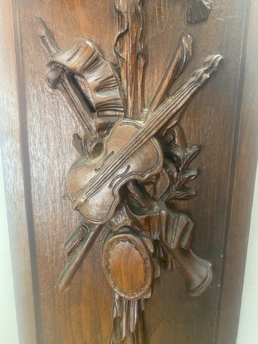 Vintage klassische Musik Thema geschnitzt Holz Kunst Relief dekorative Tafel Violine - Bild 2 von 18