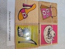 rubber stamps for crafting -shoes, purse and hat