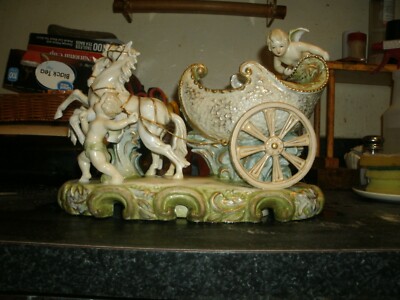 LEFTON COACH W/TWO HORSES # 834 14'' X 81/2'' RAREST OF ALL LEFTON RETAILS@3500.00