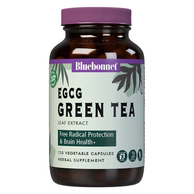 Bluebonnet Egcg Green Tea Leaf Extract 120 Vegetable Capsules, Brain Health