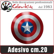 Coppia Adesivi Scudo Capitan America cm. 20 - By Colorkit - 001349