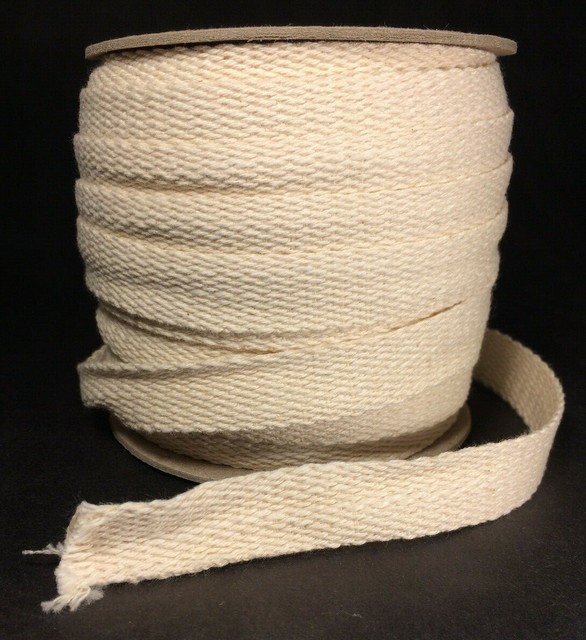 New 3/4" Wide, 96 Ft. Spool Flat Cotton Oil Lamp Wick For Dietz