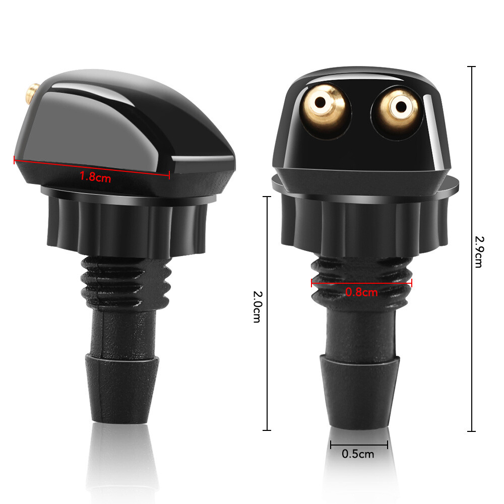 2 Ugelli Tergicristallo Anteriori Universali – Regolabili 360°, Foro 8mm Per Auto E SUV - 3