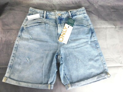 Only Damen Future Life Denim Cut Shorts Destroyed Effekte Gr.S